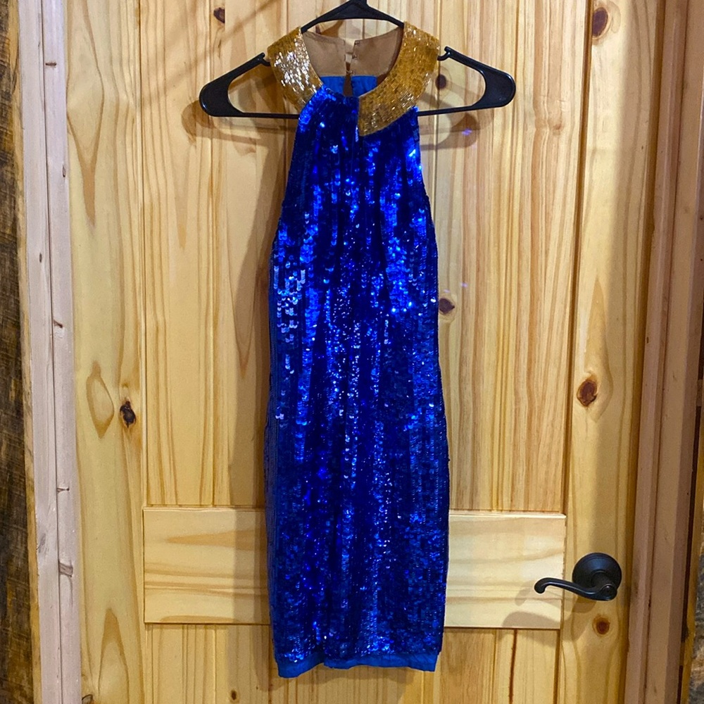 Vintage 90s AJ Bari dress with hand sewn sequins